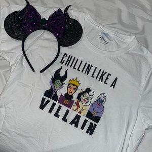 Disney shirt and Mickey ears